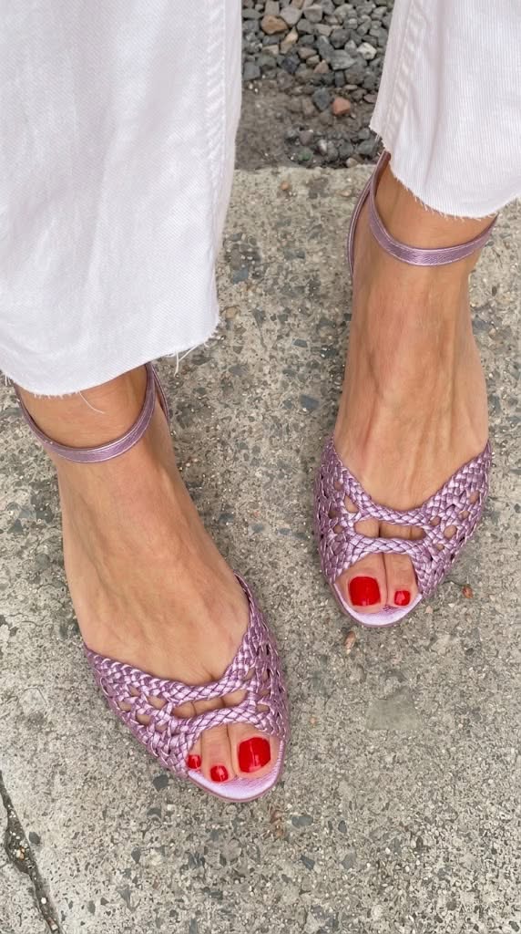 Alma™ | Gyldne flettede sandaler