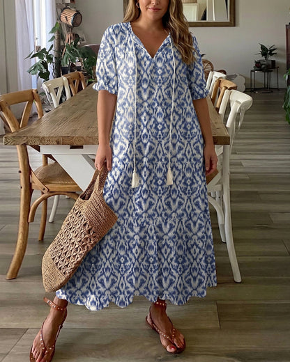 Rosalind - Boho kjole med mavedækning