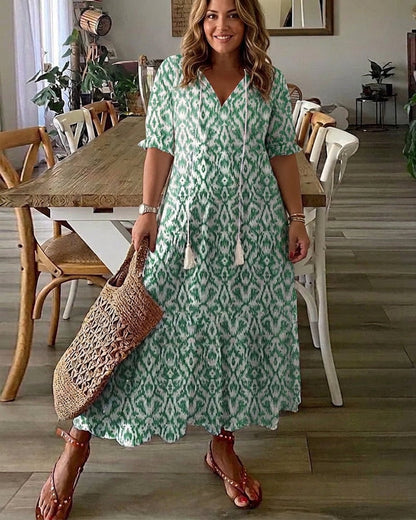 Rosalind - Boho kjole med mavedækning