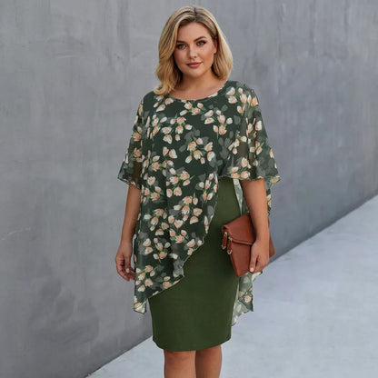 SABINE - Elegant kjole med print