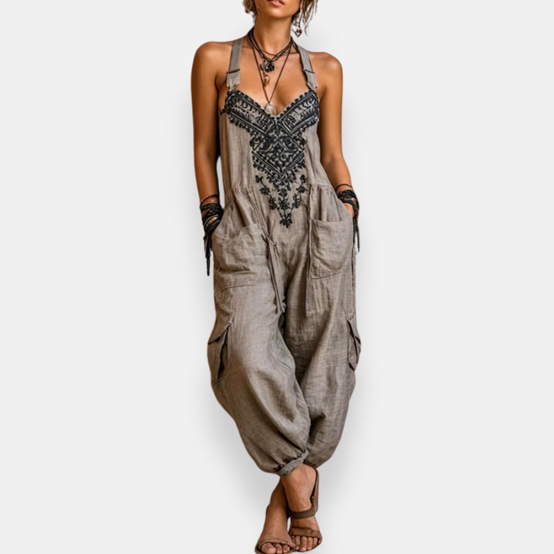 Annika™ | Bohemisk broderet jumpsuit