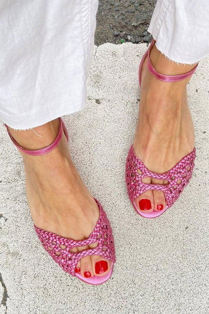 Alma™ | Gyldne flettede sandaler