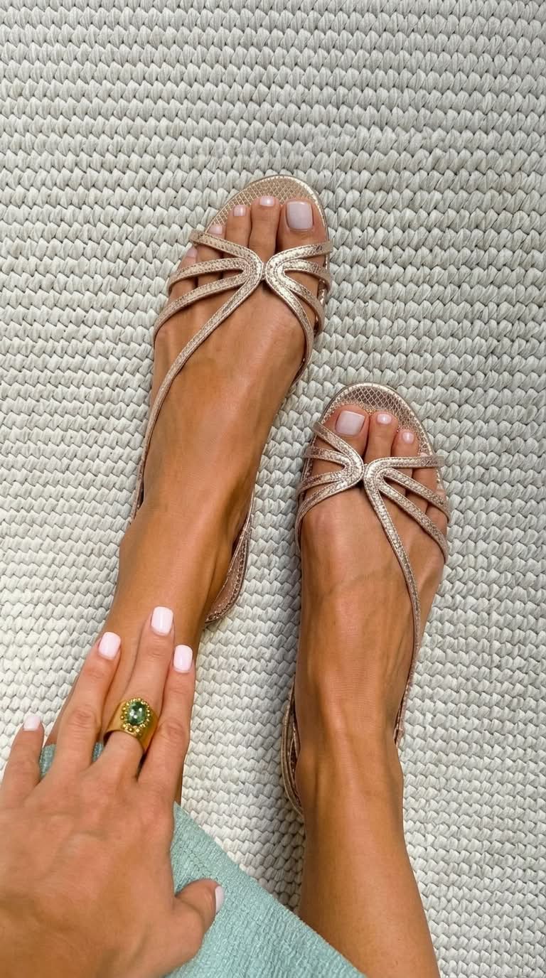 Nora™ | Gyldne Sommersandaler