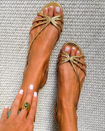 Nora™ | Gyldne Sommersandaler