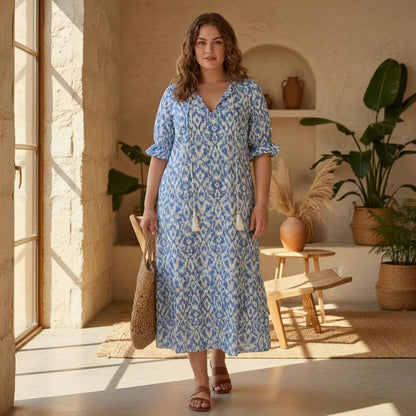 Rosalind - Boho kjole med mavedækning