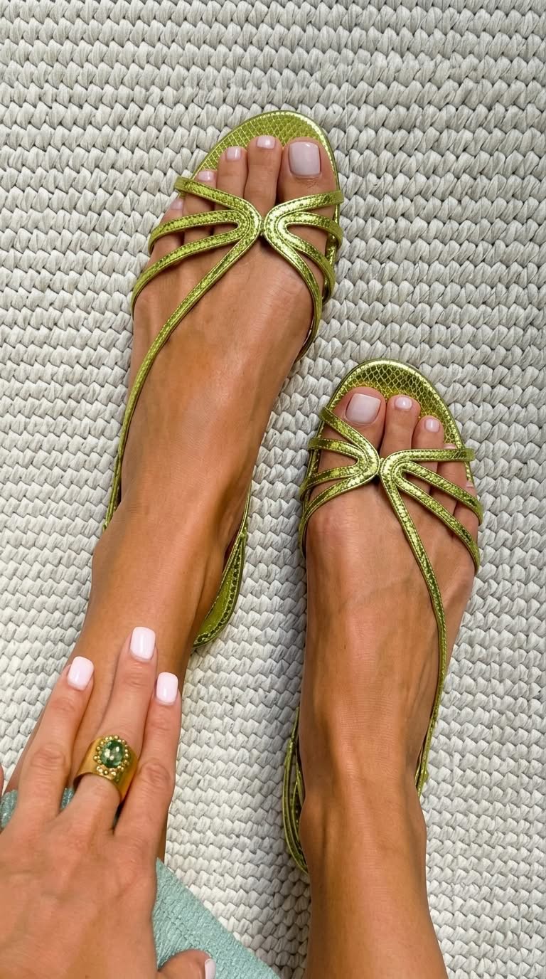 Nora™ | Gyldne Sommersandaler