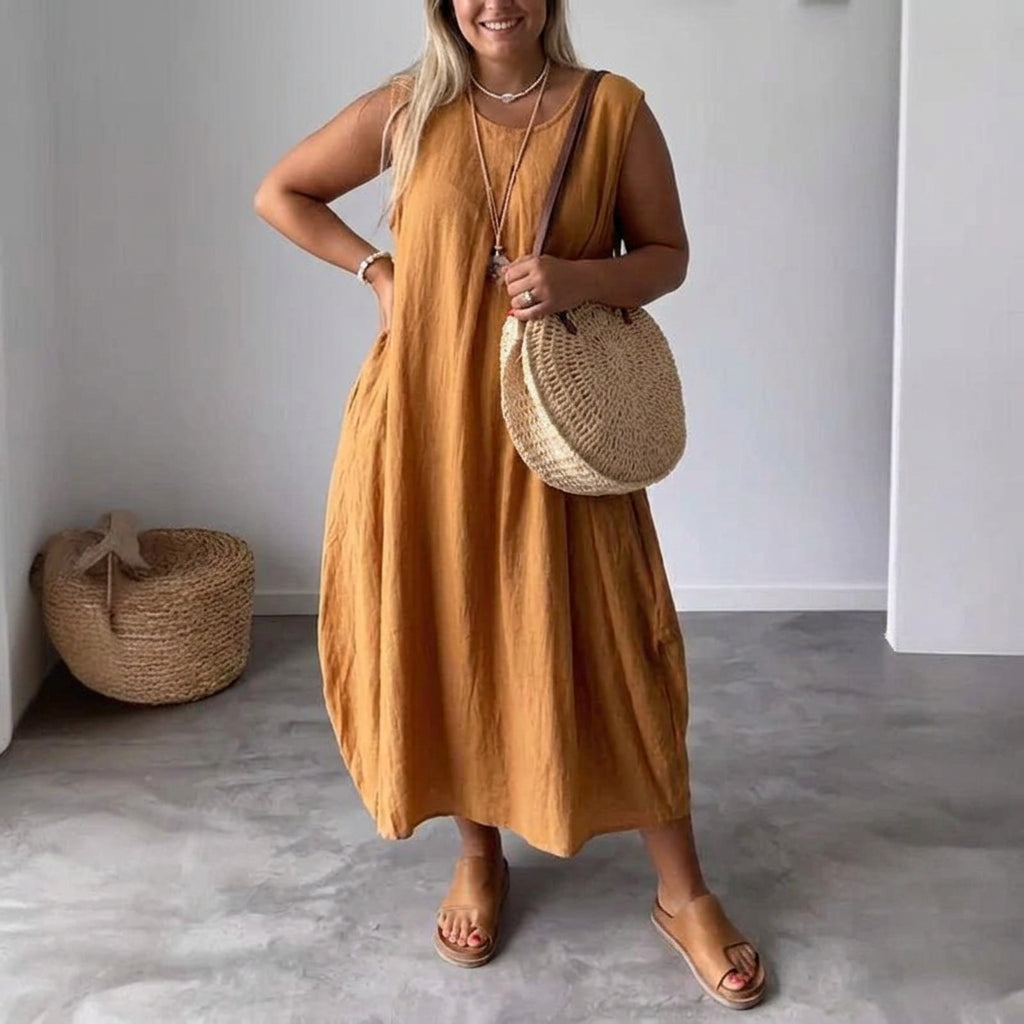 Ingrid™ | Ärmlös Avslappnad Klänning
