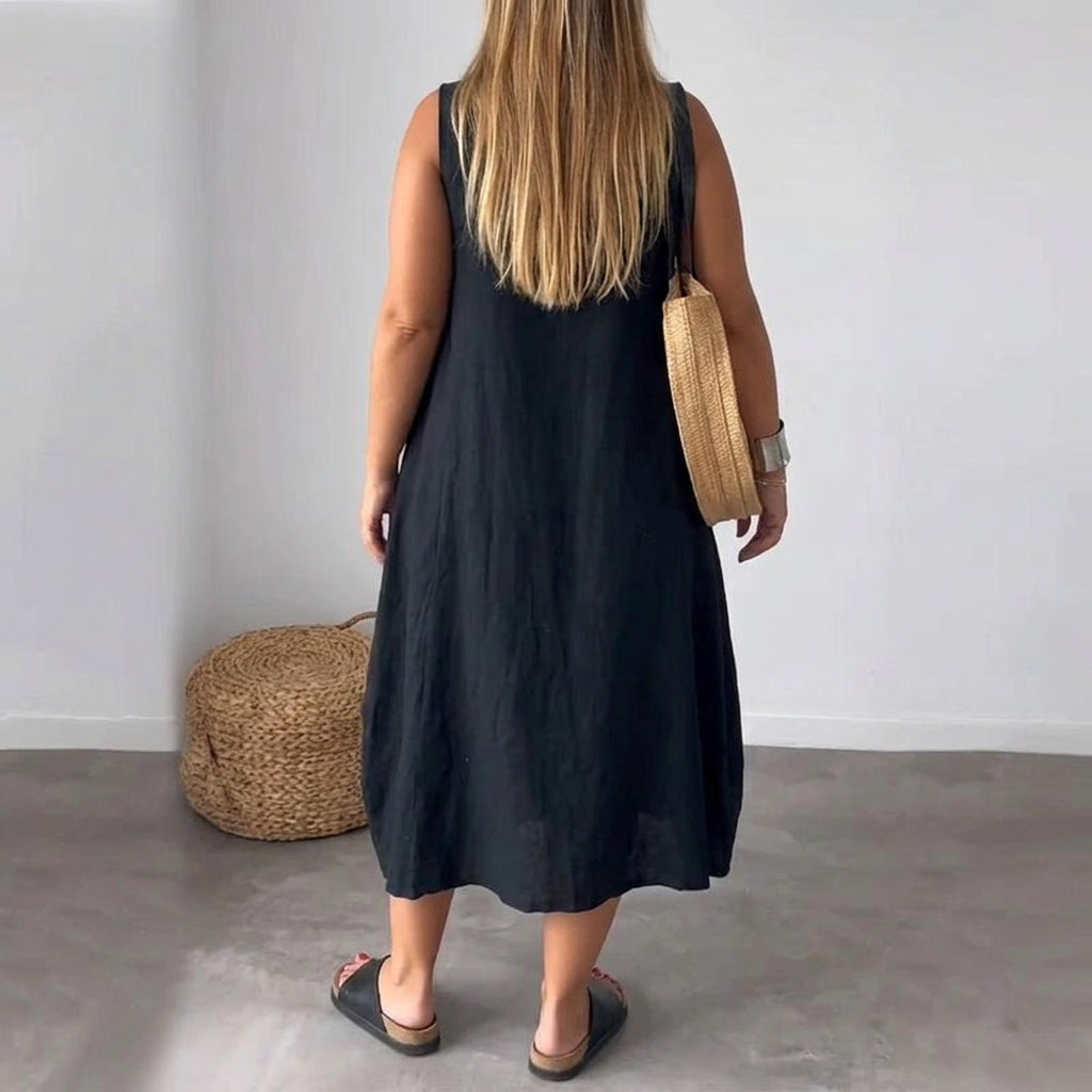 Ingrid™ | Ärmlös Avslappnad Klänning