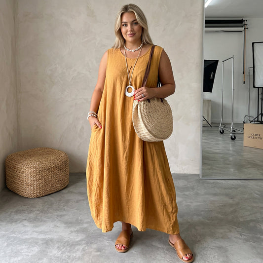 Ingrid™ | Ärmlös Avslappnad Klänning