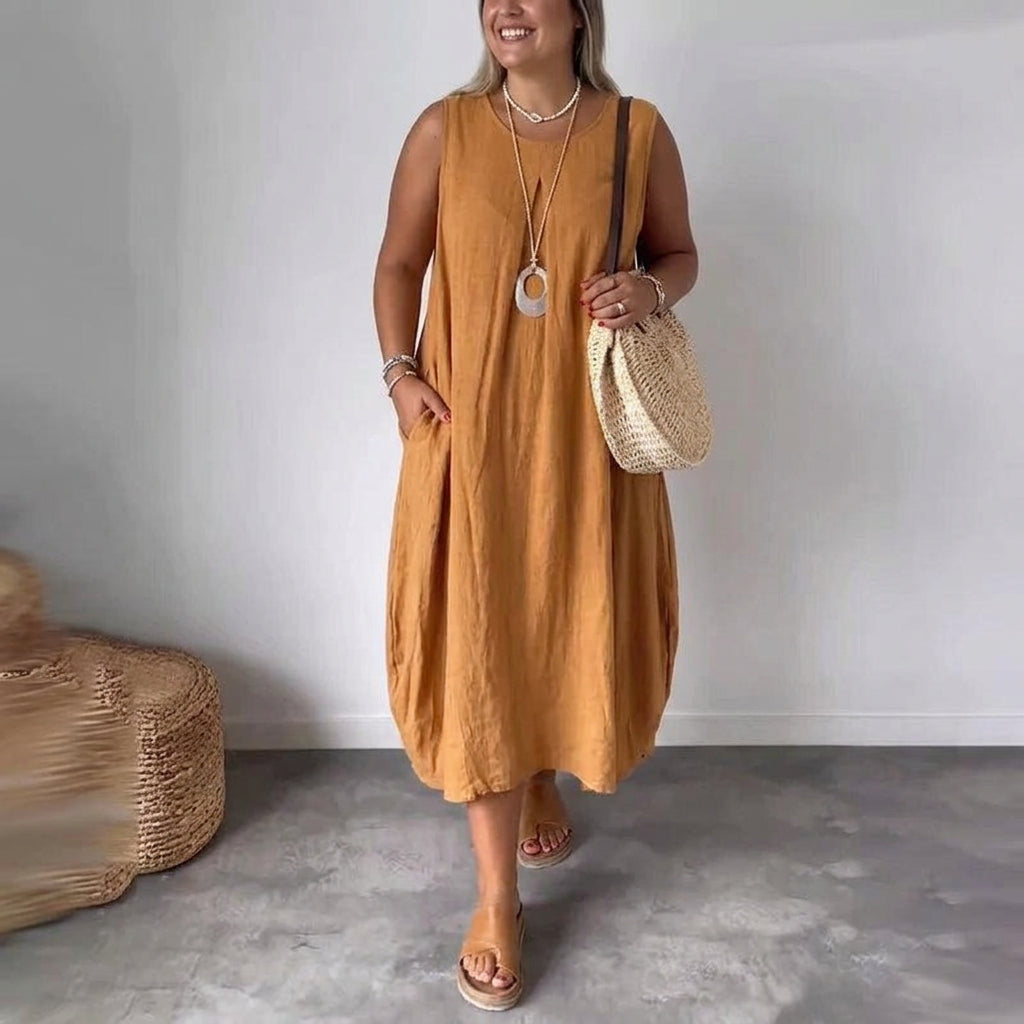Ingrid™ | Ärmlös Avslappnad Klänning