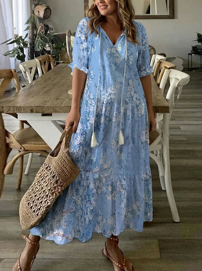 Rosalind - Boho kjole med mavedækning