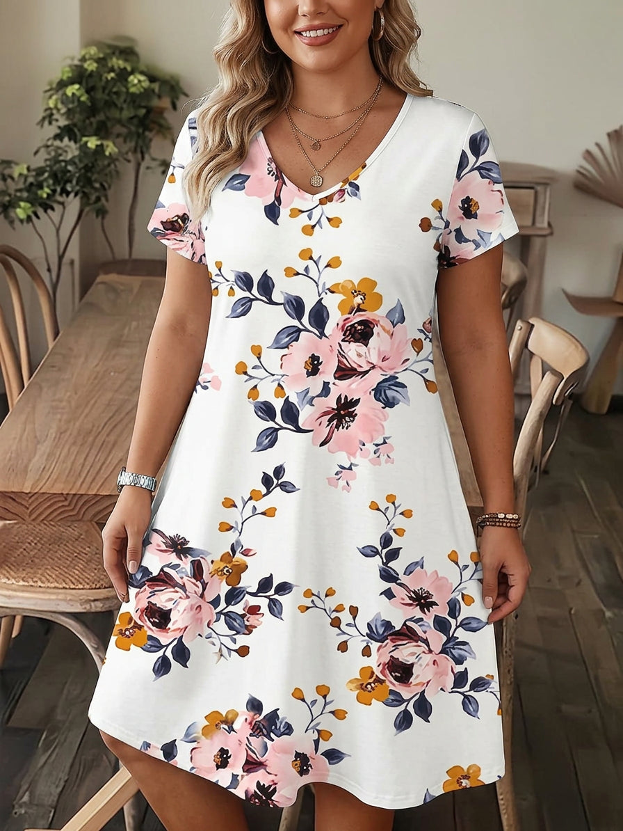 Colette - Kjole med blomsterprint